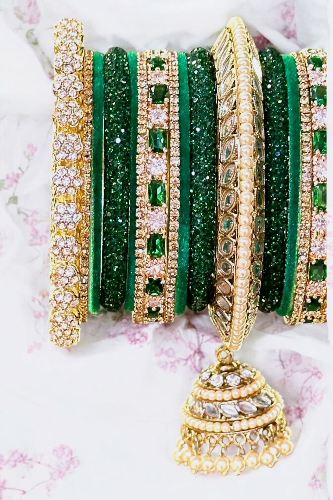 Punjabi Bridal Chura Pearl Jewellery Set, traditionalchura, Punjabi chura - Libasaa.com