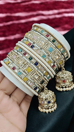 Reverse Bangle ghunghroo Jewelry Set, Wedding bangles, Indian Jewelry, Chooda Set, Bridal Chura, Indian Kada, - Libasaa.com