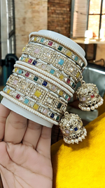 Reverse Bangle ghunghroo Jewelry Set, Wedding bangles, Indian Jewelry, Chooda Set, Bridal Chura, Indian Kada, - Libasaa.com