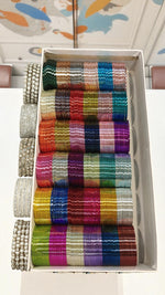 Kashmiri Bangles Combo Box Set, Indian Bridal Bangle Set, Zari Bangles, Pakistani Bangles, Multi Stone Indian Jewelry Set