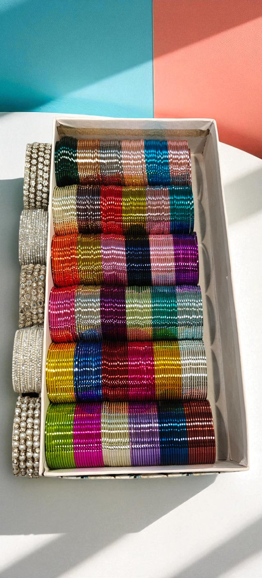 Kashmiri Bangles Combo Box Set, Indian Bridal Bangle Set, Zari Bangles, Pakistani Bangles, Multi Stone Indian Jewelry Set