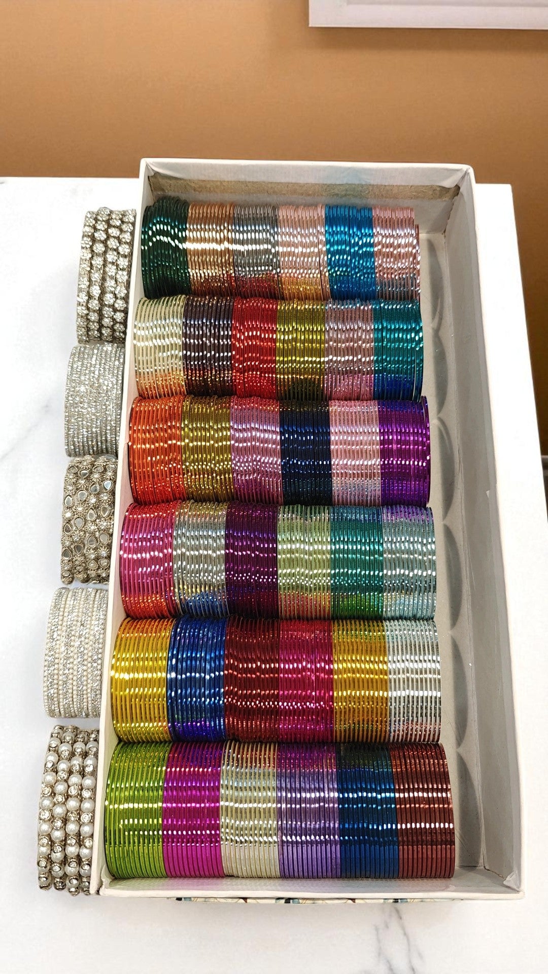 Kashmiri Bangles Combo Box Set, Indian Bridal Bangle Set, Zari Bangles, Pakistani Bangles, Multi Stone Indian Jewelry Set