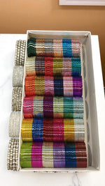 Kashmiri Bangles Combo Box Set, Indian Bridal Bangle Set, Zari Bangles, Pakistani Bangles, Multi Stone Indian Jewelry Set