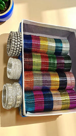 Water Combo BoxIndian Bangles Set, Ocean Blue Zari Bangles, Bridal & Pakistani Jewelry Combo
