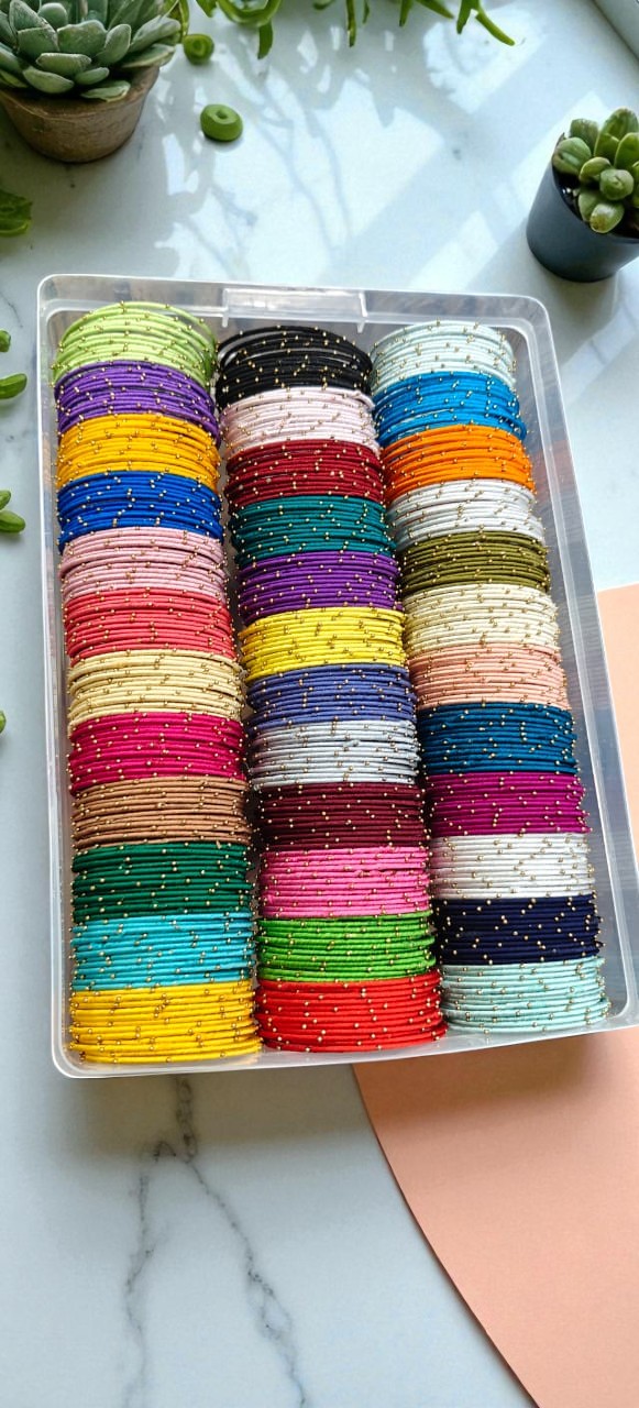 Thread Bangles 36 Dozen Combo Box Indian Traditional Bangles Set, Colorful Bridal Bangle Combo, Pakistani Jewelry Gift Pack