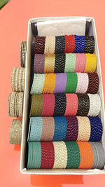 AD Shadow Combo Box – American Diamond Bangles Set, Indian Bridal Jewelry, Pakistani Wedding Bangles Combo