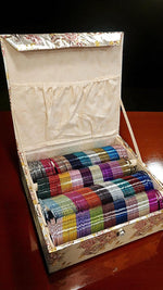 lossy Bangles Set with Storage Box Indian Bridal Bangles, Traditional Wedding Bangle Set, Pakistani Jewelry Combo