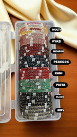 NAAZ GLASS BANGLES COMBO BOX – Traditional Indian Glass Bangles Set, Bridal Bangle Combo, Wedding & Festival Jewelry Collection