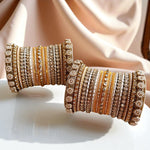Traditional Style Bangle set for two hands Bridal Wedding Bangles, Ethnic Jewelry, Festive Wear - Libasaa.com