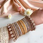 Traditional Style Bangle set for two hands Bridal Wedding Bangles, Ethnic Jewelry, Festive Wear - Libasaa.com