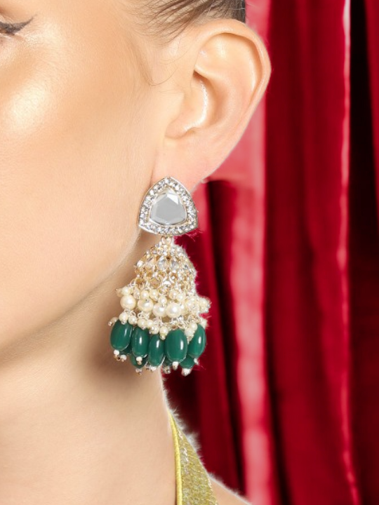 Bridal Pearl Kundan Jhumka Indian Jewelry Set, Bridal Jhumki, Pearl Jhumka, Kundan Jewelry, Wedding Jewellery, Indian Pearl Earrings, Pakistani Jhumki