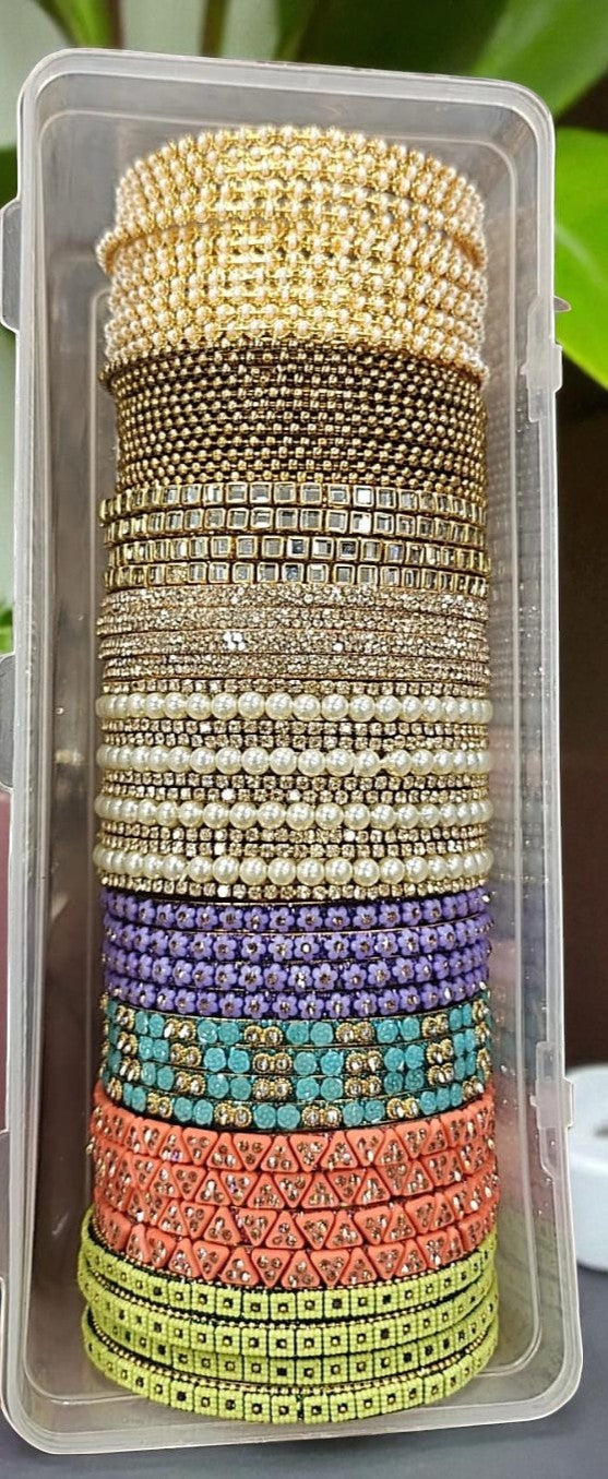 SALE COMBO Bangles Box Assorted Indian Bridal Bangles Set | Traditional Wedding Jewelry Combo