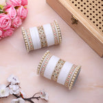 Bridal Chura with Pastel Colours & Kada | Punjabi Wedding Bangles Set - Libasaa.com