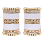 Bridal Chura with Pastel Colours & Kada | Punjabi Wedding Bangles Set - Libasaa.com