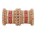 Traditional Rajasthani Bridal Chura with Pacheli Kada - Libasaa.com