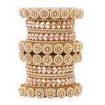 Traditional Rajasthani Bridal Chura with Pacheli Kada Indian Bridal Jewelry - Libasaa.com