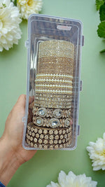 Magic Side Bangle Set Combo Box of Vibrant & Trendy Designs STONE KADA / KUNDAN COPPER KADA /MOTI BANGLES