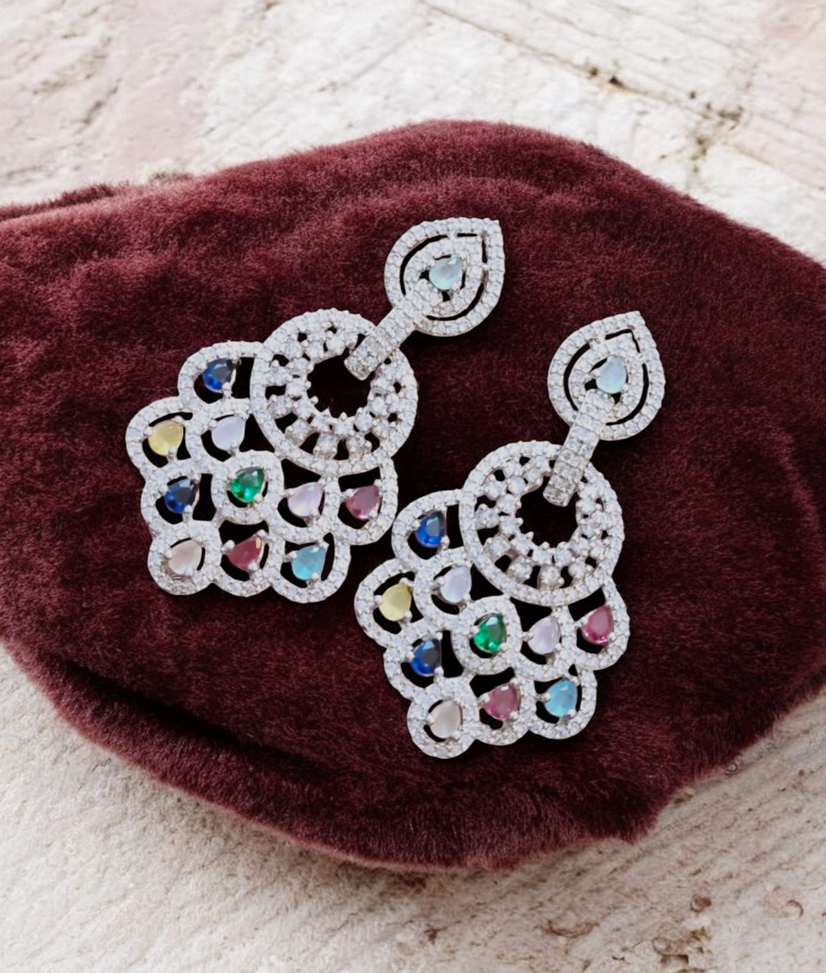 Bollywood Inspire Bridal Earring Jewelry Set, Bridal Earring, Bollywood Earring, Indian Earring, Pakistani Earring, Wedding Jewelry Set - Libasaa.com