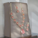 Bridal Jewelry American Diamond Necklace Set, Wedding AD jewelry, Pakistani CZ Earring, CZ Necklace, Bollywood AD Necklace, Indian CZ Jewellery Set - Libasaa.com