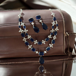 Elegant Wedding AD Necklace Earring set, Bridal AD Necklace, AD earring, CZ Necklace, Bollywood Jewelry Set, Pakistani AD Jewelry Set - Libasaa.com