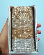 Stone Bangles Combo Box for Matching with Matte Finish Metal Sets