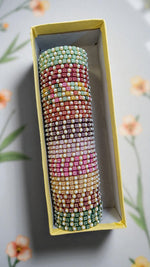 10 Set Plastic Bangles Combo Box Colorful Traditional Stackable Bangles for Women & Girls