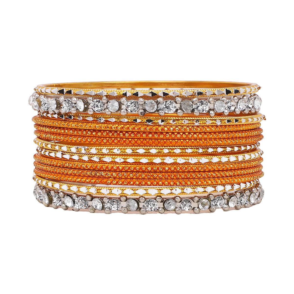 Modern Stone Tribal Bangle Stack | Boho-Chic Jewelry