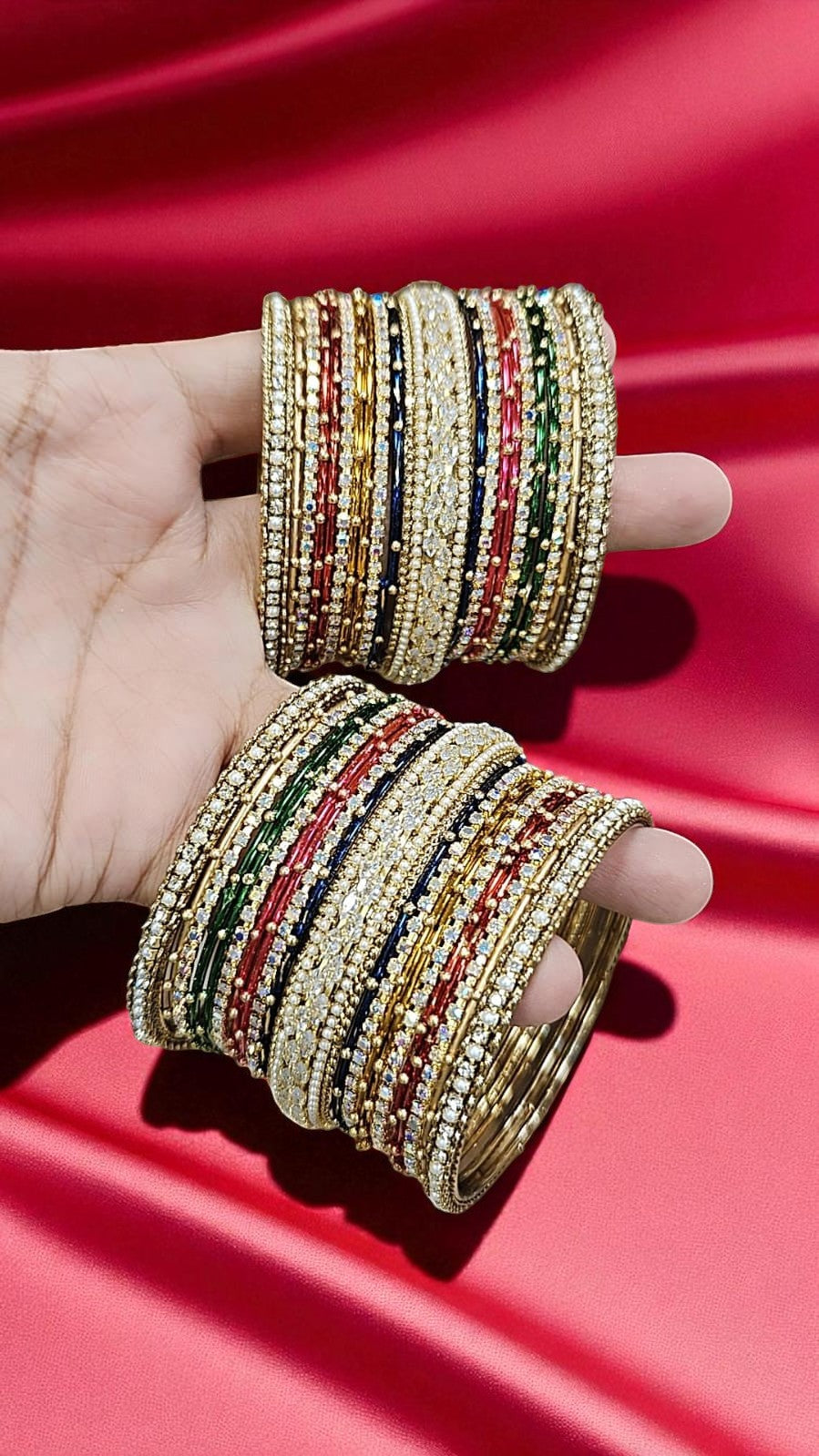 Trending Multi-Color Steel Metallic Bangles Set Modern & Stylish Daily Wear