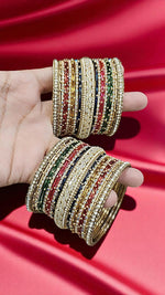 Trending Multi-Color Steel Metallic Bangles Set Modern & Stylish Daily Wear