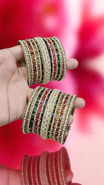 Trending Multi-Color Steel Metallic Bangles Set Modern & Stylish Daily Wear