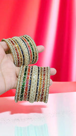 Trending Multi-Color Steel Metallic Bangles Set Modern & Stylish Daily Wear