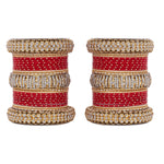 Traditional Bridal Bangle Set (Plus Size) | Golden Ethnic Wedding Jewelry