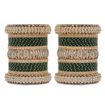 Traditional Bridal Bangle Set (Plus Size) | Golden Ethnic Wedding Jewelry