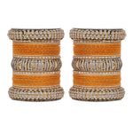 Traditional Bridal Bangle Set (Plus Size) | Golden Ethnic Wedding Jewelry