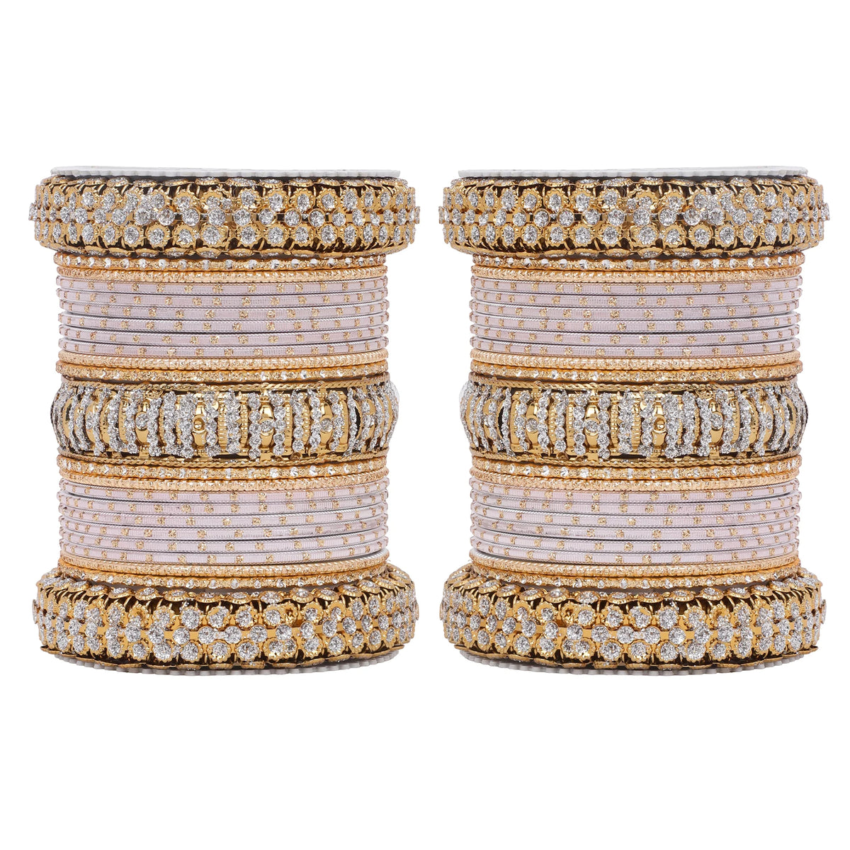 Traditional Bridal Bangle Set (Plus Size) | Golden Ethnic Wedding Jewelry