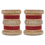Traditional Bridal Bangle Set (Plus Size) | Golden Ethnic Wedding Jewelry