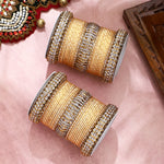 Traditional Bridal Bangle Set (Plus Size) | Golden Ethnic Wedding Jewelry