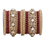 Luxurious Golden Dotted & Jaaliwork Bangle Set | Elegant Bridal & Festive Jewelry