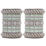 Silver Pacheli Bangle Set | Traditional Ethnic Jewelry for Weddings & Festivals