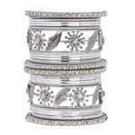 Silver Bridal Bangle Set | Elegant Wedding Jewelry for Brides