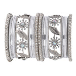 Silver Bridal Bangle Set | Elegant Wedding Jewelry for Brides