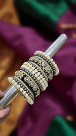Touch of Royalty Velvet Bangles Set Elegant Bridal & Festive Wear - Libasaa.com