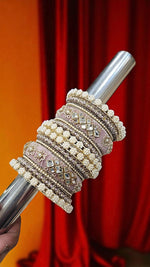 Touch of Royalty Velvet Bangles Set Elegant Bridal & Festive Wear - Libasaa.com