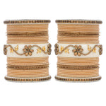 Bridal Velvet Bangle Set with Elegant Stone Work