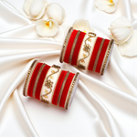Bridal Velvet Bangle Set with Elegant Stone Work