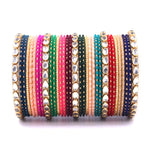Set of 2 Multi Colour Bangle Set - Libasaa.com
