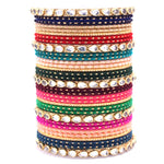 Set of 2 Multi Colour Bangle Set - Libasaa.com