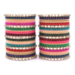 Set of 2 Multi Colour Bangle Set - Libasaa.com