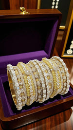 Shadow Gold Stone Bangles Set | Colorful Full Betki Bangles for Women | Traditional Indian Jewelry - Libasaa.com