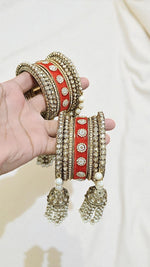 Velvet Short Bangles Set | Traditional & Festive Indian Jewelry for Women - Libasaa.com